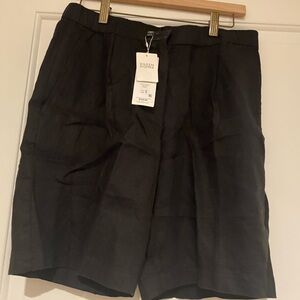 Eileen Fisher Black linen Shorts NWT Size PS